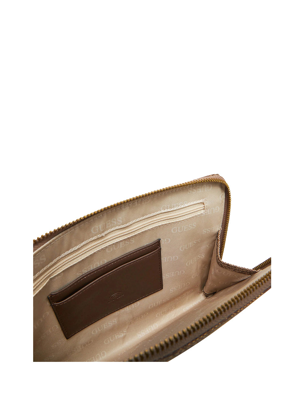 GUESS 2 USCITA Guess Pochette Milano Medium Clutch Uomo Beige/brown - Beige Beige/Brown