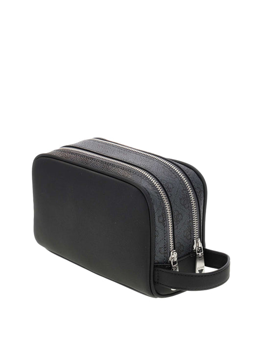 GUESS 2 USCITA Pochette Sydney Small Necessaire Nero BLACK