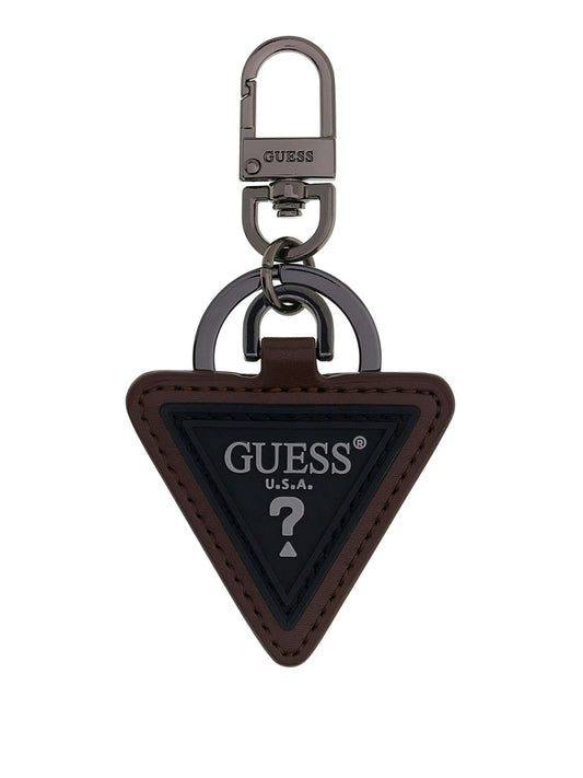 GUESS 2 USCITA Portachiavi Guess Con Logo Grigio Scuro Dark Oak/Grey