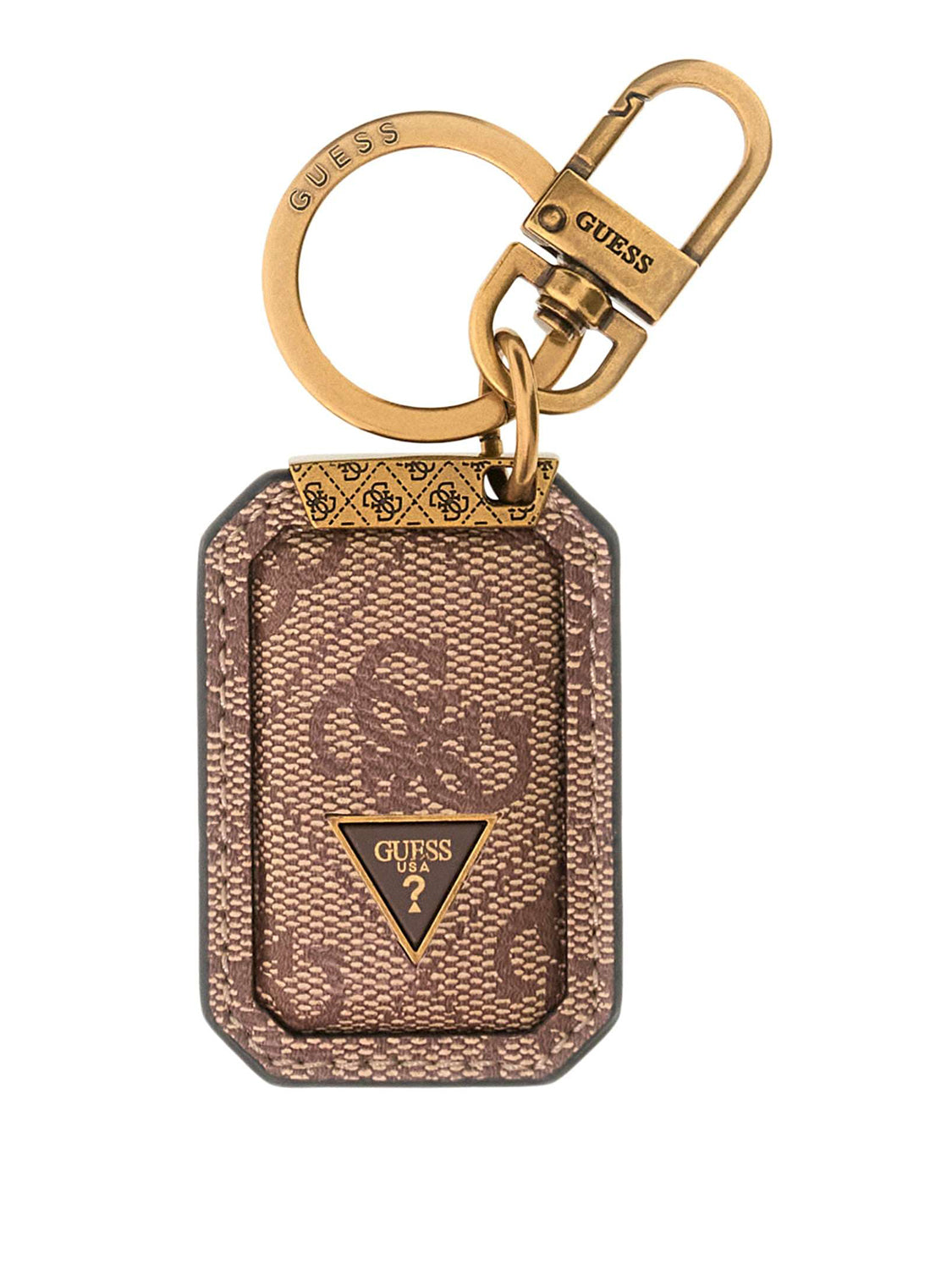 GUESS 2 USCITA Portachiavi Guess Plate Beige Beige/Brown