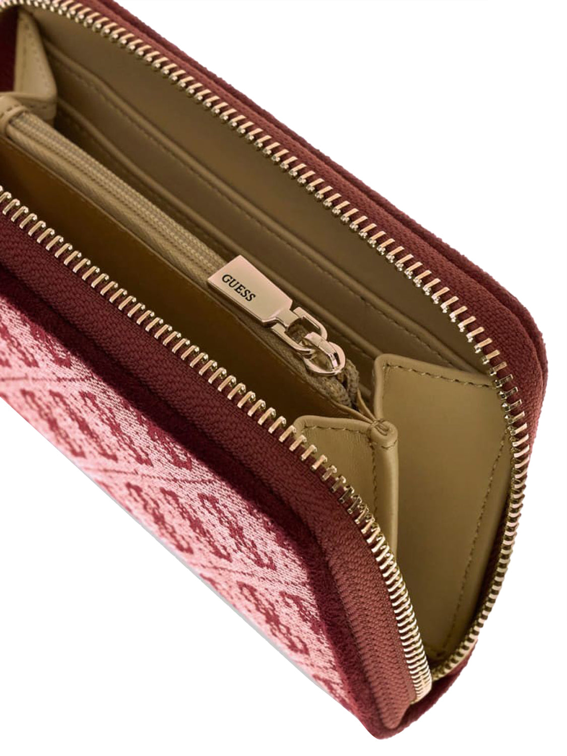 GUESS 2 USCITA Portafoglio Samantha Guess - Rosso Multi Merlot Logo