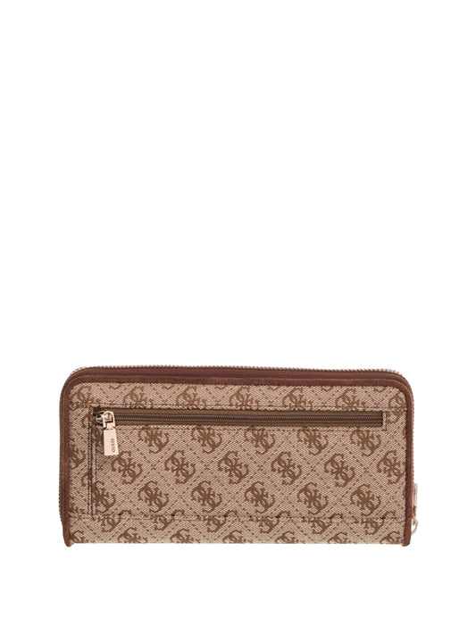 GUESS 2 USCITA Portafoglio Maxi Samantha Guess - Beige Latte Logo/Brown