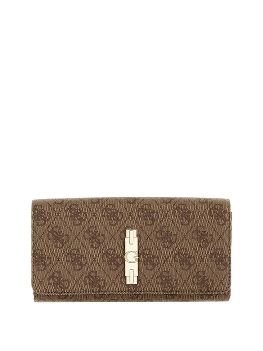 GUESS 2 USCITA Portafoglio Maxi Yvonne Guess - Latte Logo