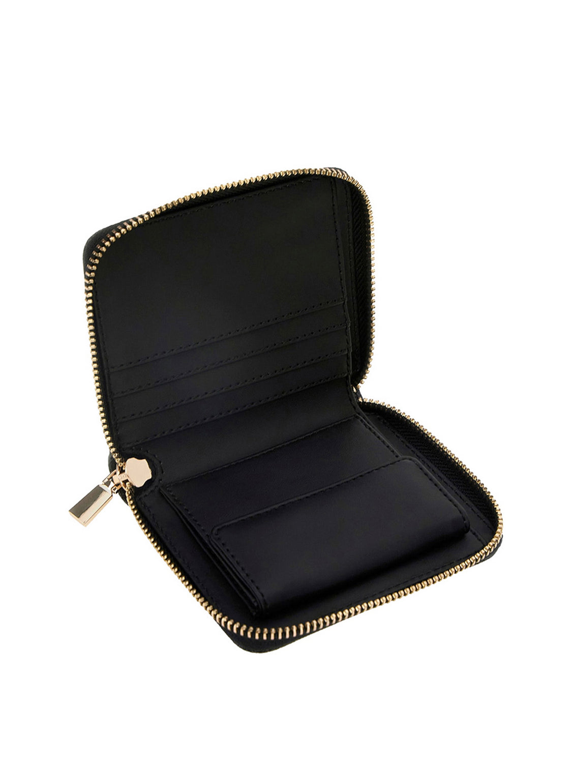 GUESS 2 USCITA Mini Portafoglio Guess Laurel Zip Around - Nero Coal Logo