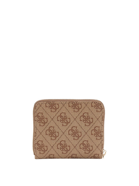 GUESS 2 USCITA Portafoglio Mini Guess Con Logo Laurel 4G - Beige Latte Logo