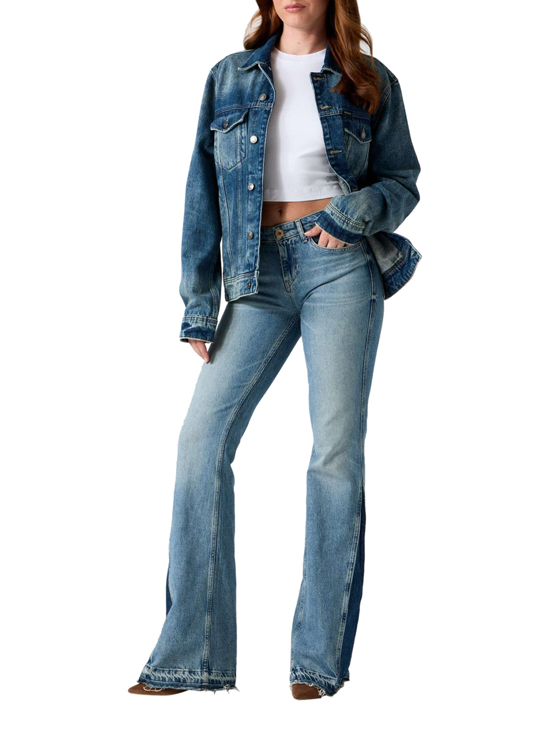 GUESS 2 USCITA Jeans Guess Beverly Panel Denim Fireside Mid