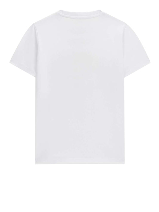 GUESS 2 USCITA T-Shirt Guess Ss Cn 4G Round Crystals Logo - Bianco Pure white