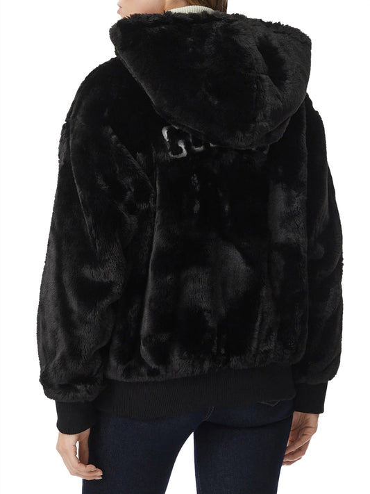 GUESS 2 USCITA Giacca New Lucrezia Faux Fur Logo Jac Guess - Nero Nero