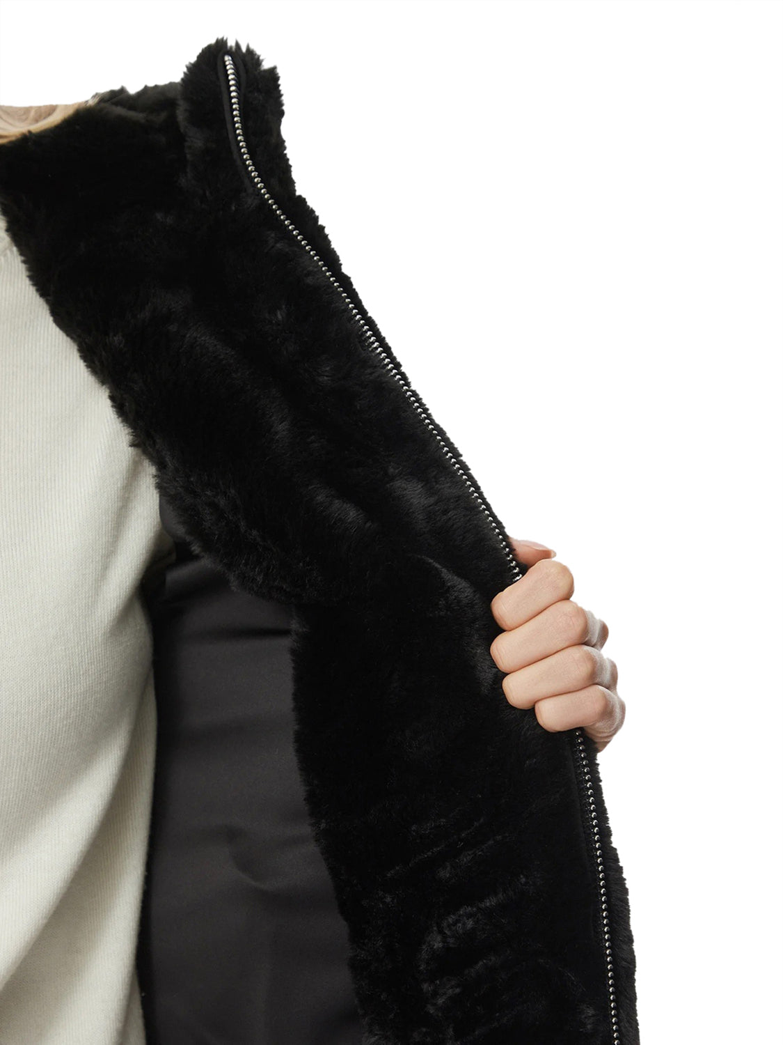 GUESS 2 USCITA Giacca New Lucrezia Faux Fur Logo Jac Guess - Nero Nero