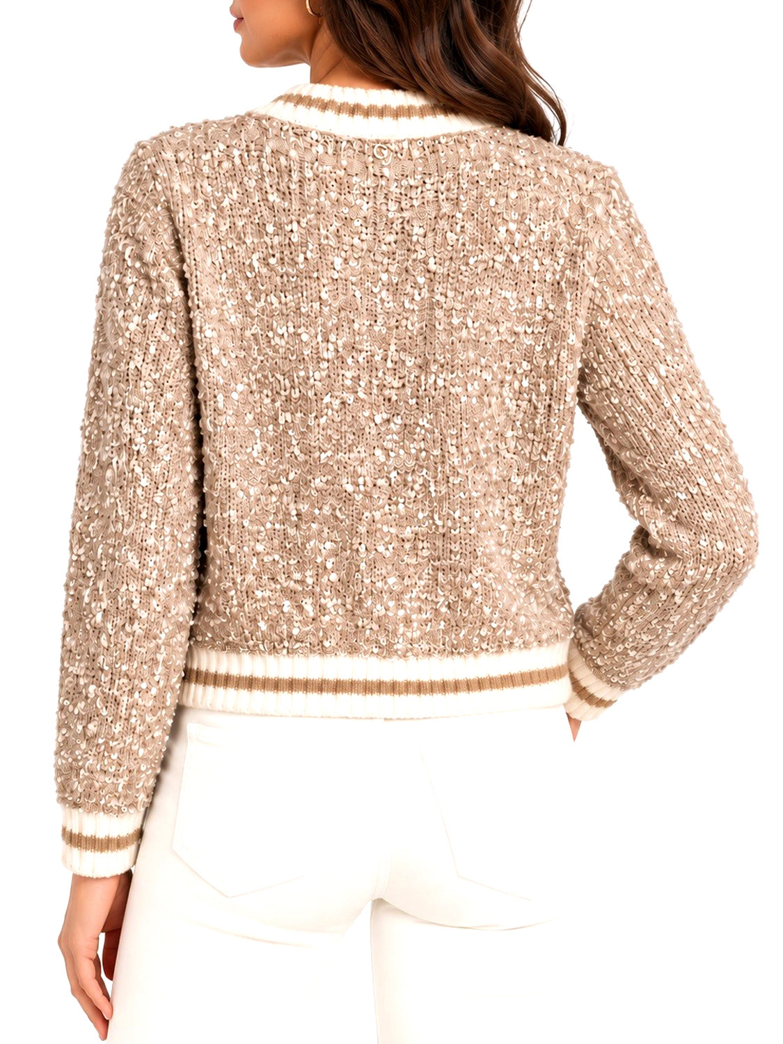 GUESS 2 USCITA Cardigan Guess Ls Cn Aomori Cardi Swtr - Mocassin Moccasin
