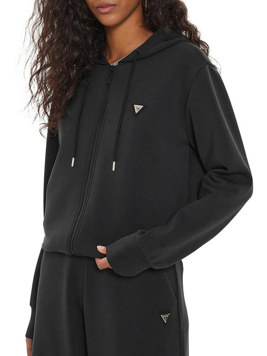 GUESS ATHLEISURE 1 USCITA Felpa Guess Olympe Full Zip - Nero Jet Black A996