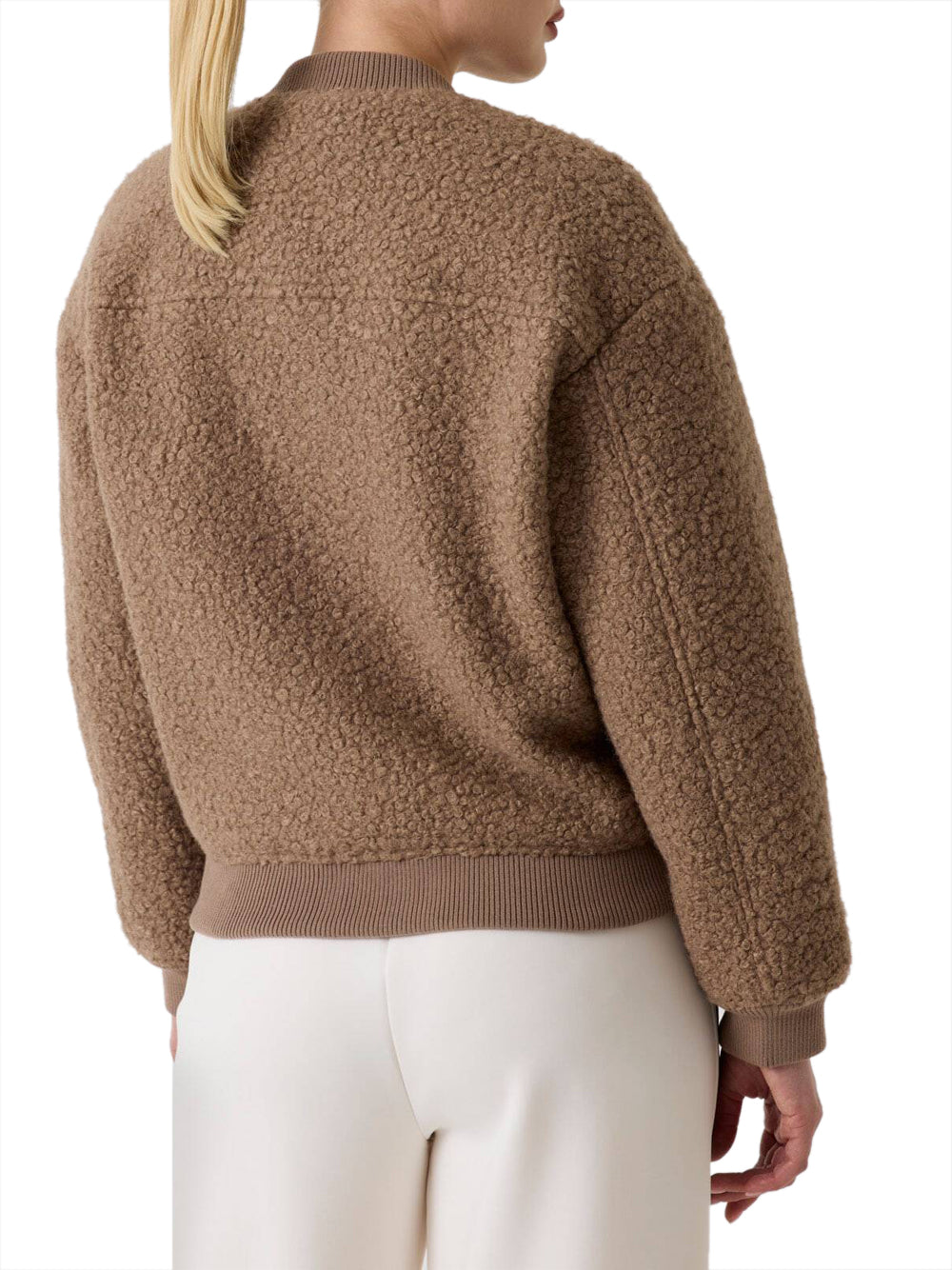 GUESS ATHLEISURE 1 USCITA Guess Bomber Azha Sherpa - Taupe Buff Taupe