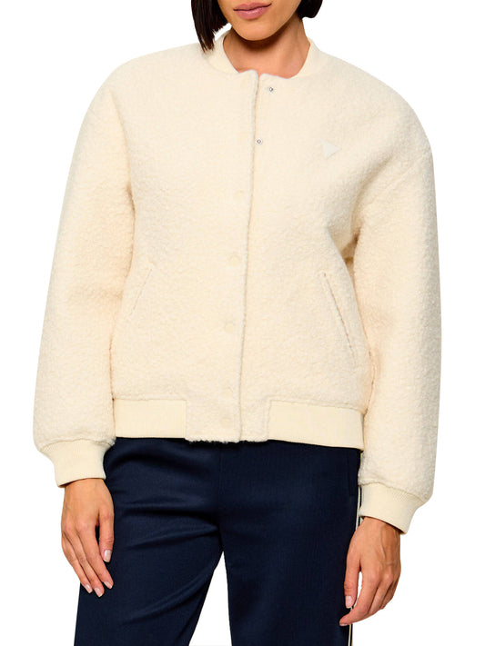 GUESS ATHLEISURE 1 USCITA Guess Bomber Azha Sherpa - Taupe Regency Beige A008