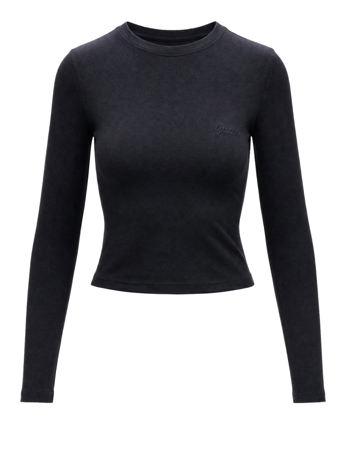 GUESS ATHLEISURE 1 USCITA Guess Top Logo Frontale Black Jet Black A996