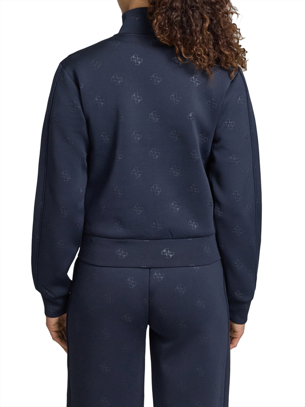 GUESS ATHLEISURE 1 USCITA Guess Felpa Zip Calista 4G All Over - Navy NAVY