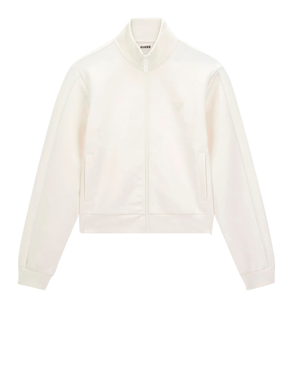 GUESS ATHLEISURE 1 USCITA Guess Felpa Zip Calista 4G All Over - Avorio Avorio