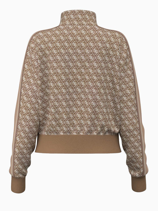 GUESS ATHLEISURE 1 USCITA Guess Felpa 4G Allover Beige 4G Rhombus Blonde Am