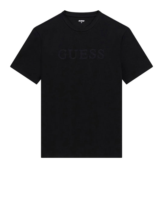 GUESS ATHLEISURE 1 USCITA Guess T-Shirt Con Logo Ricamato - Nero Jet Black A996