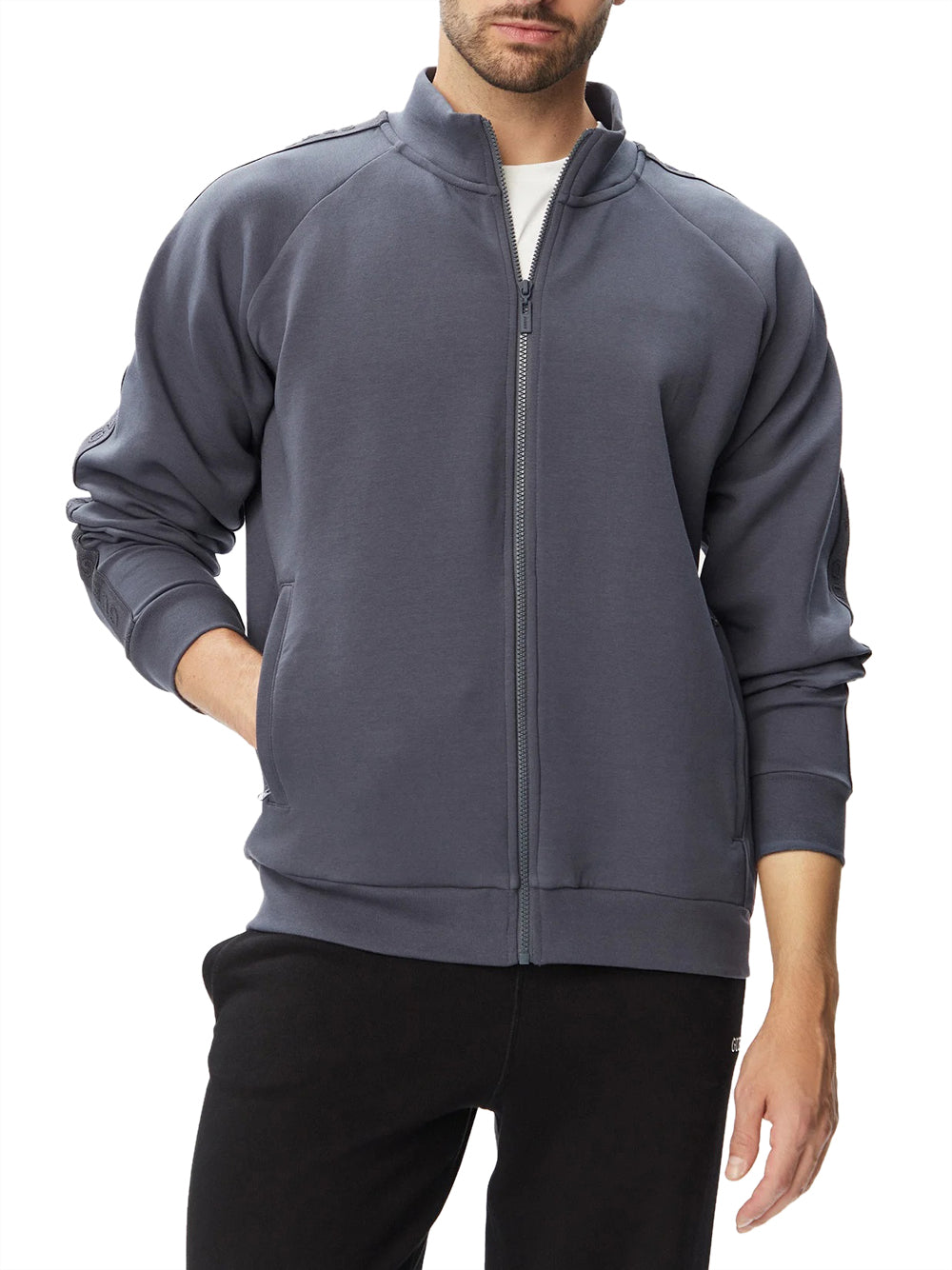 GUESS ATHLEISURE 1 USCITA Guess Felpa Thor Navy Grey Shadow Blue