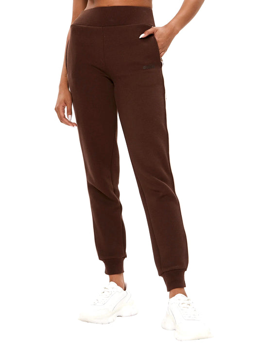 GUESS ATHLEISURE 2 USCITA Pantalone Tuta Britney Guess - Marrone Scuro Dark Coffee