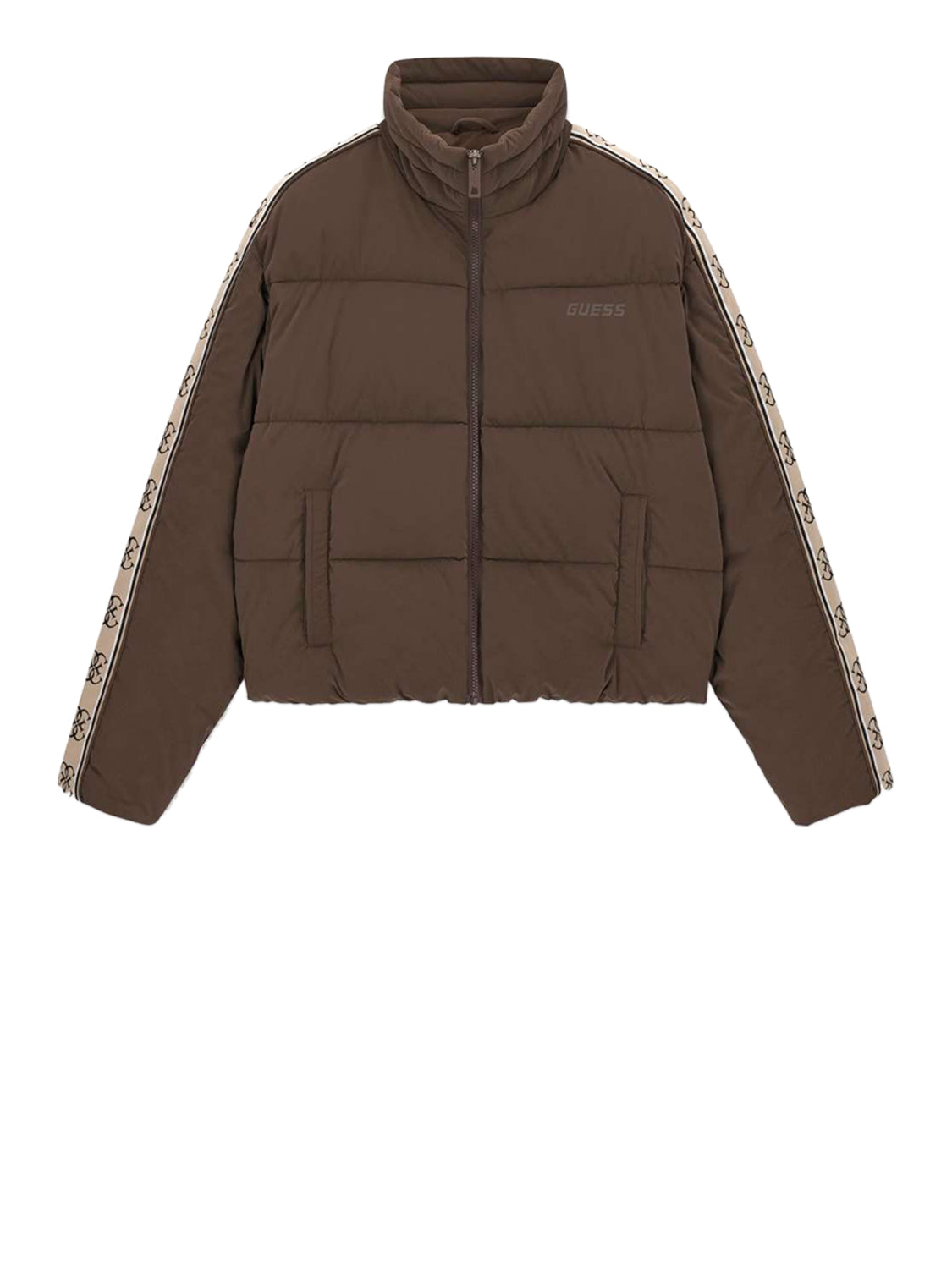GUESS ATHLEISURE 2 USCITA Guess Giacca New Jean Puffer - Dark Coffee Dark Coffee
