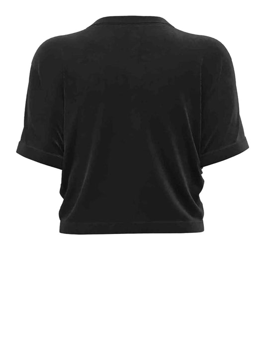GUESS ATHLEISURE 2 USCITA T-Shirt Crop Amalia Guess - Nero Jet Black A996