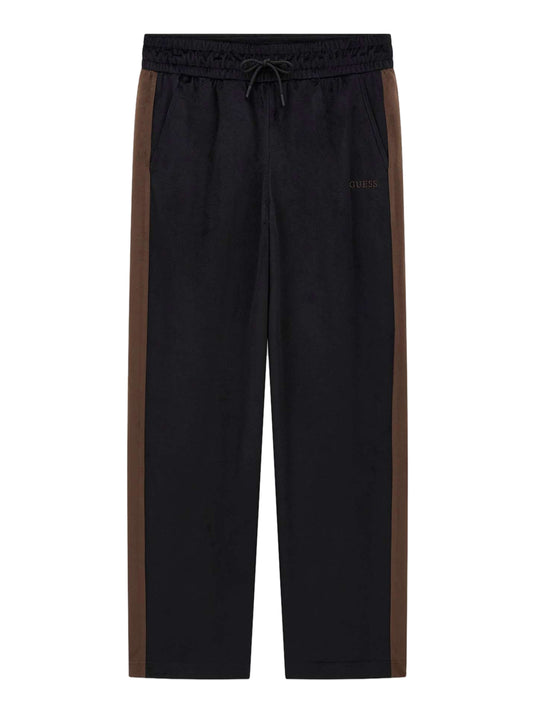 GUESS ATHLEISURE 2 USCITA Pantalone Milton Logo Frontale Nero Jet Black A996