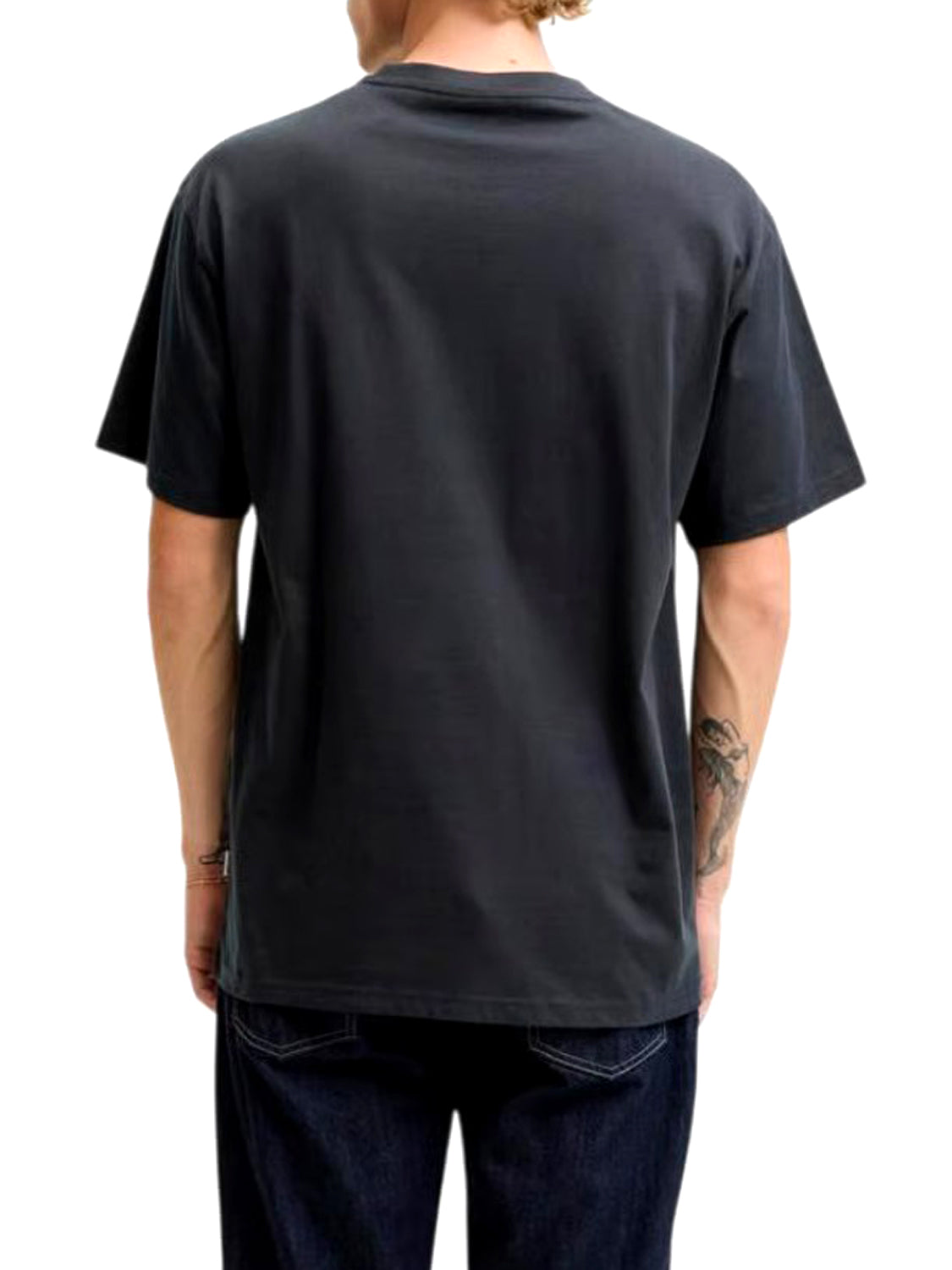 JACK&JONES ESSENTIALS Jack&Jones T-Shirt In Tinta Unita Nero BLACK