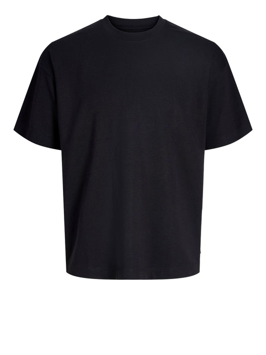 JACK&JONES ESSENTIALS Jack&Jones T-Shirt Tinta Unita Nero BLACK