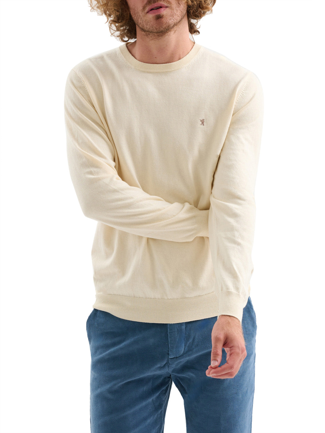 JAGGY Maglia Giro Collo LANZA Jaggy - Panna Panna