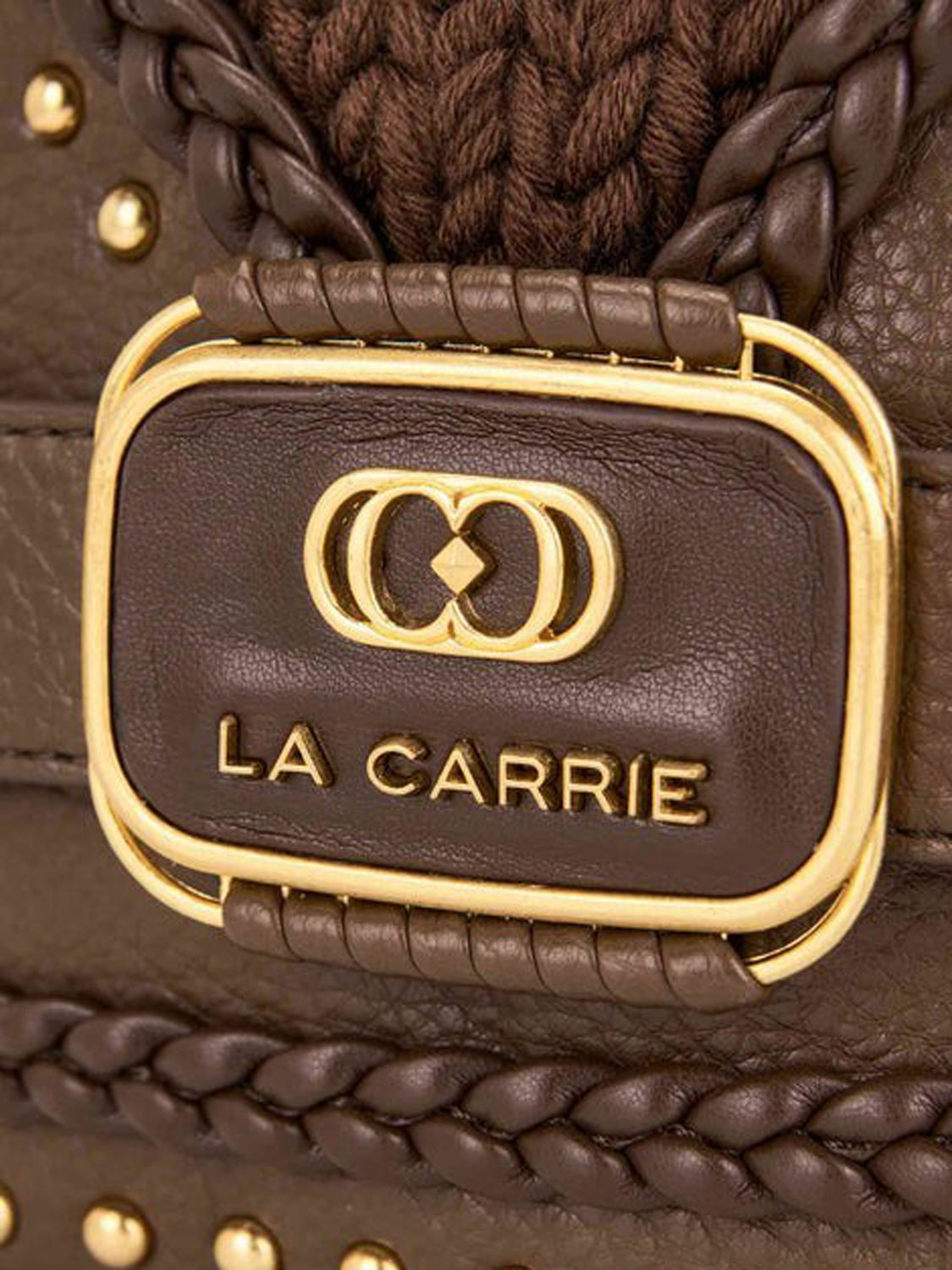 LA CARRIE Borsa Montgomery Bucket Pu Leather+Wool La Carrie - Marrone BLACK