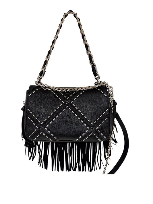 LA CARRIE Borsa Rock Med.Isabel Tumbled Leather La Carrie - Nero BLACK