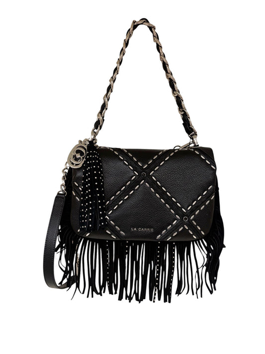 LA CARRIE Borsa Rock Med.Isabel Tumbled Leather La Carrie - Nero BLACK