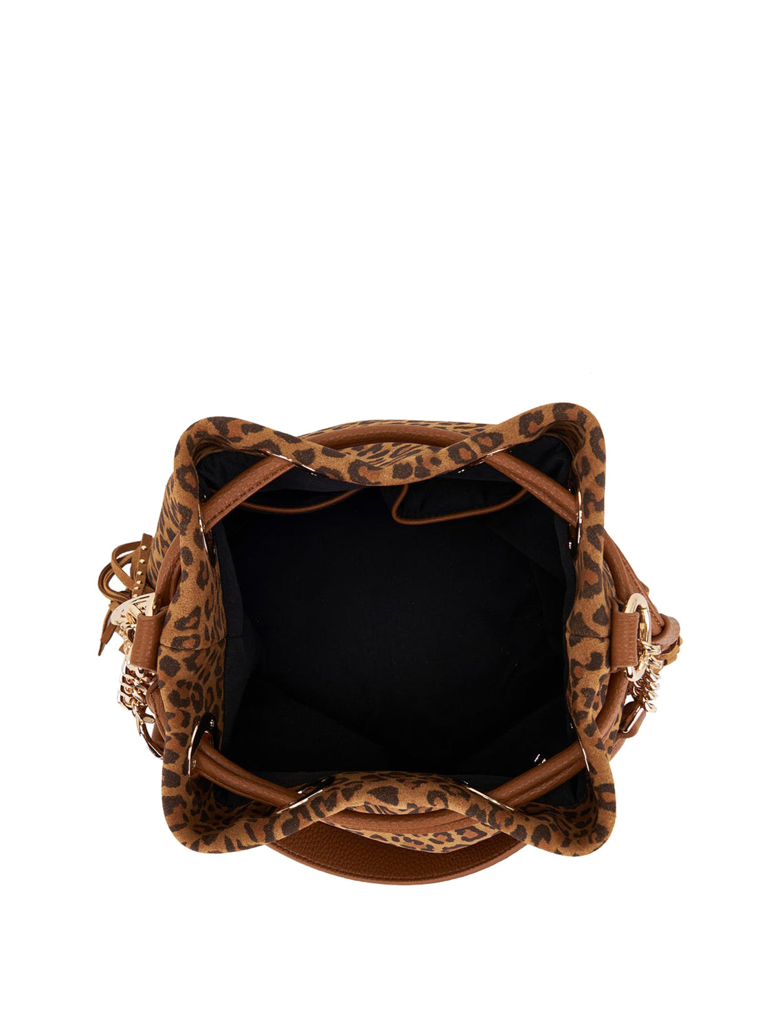 LA CARRIE Borsa Lio Bucket Suede Animalier La Carrie - Marrone BROWN