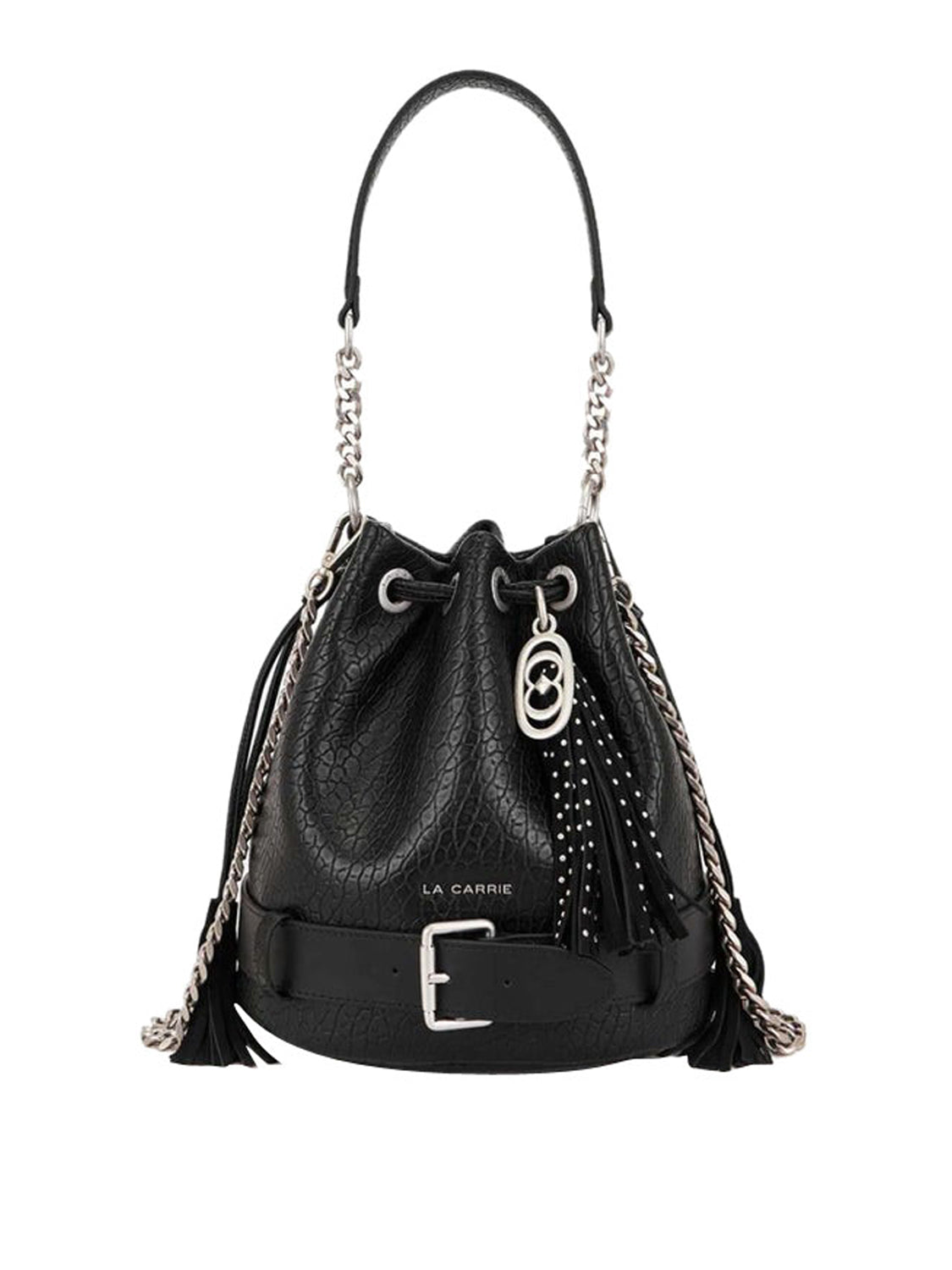 LA CARRIE Borsa Belty Bucket Bull Leather La Carrie - Nero BLACK
