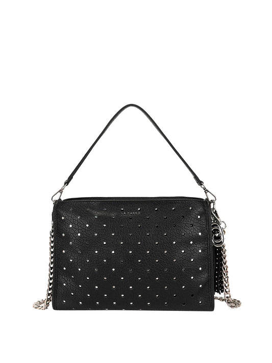 LA CARRIE Borsa Downtown Soft Shoulder Bag Bull Leather La Carrie - Nero BLACK