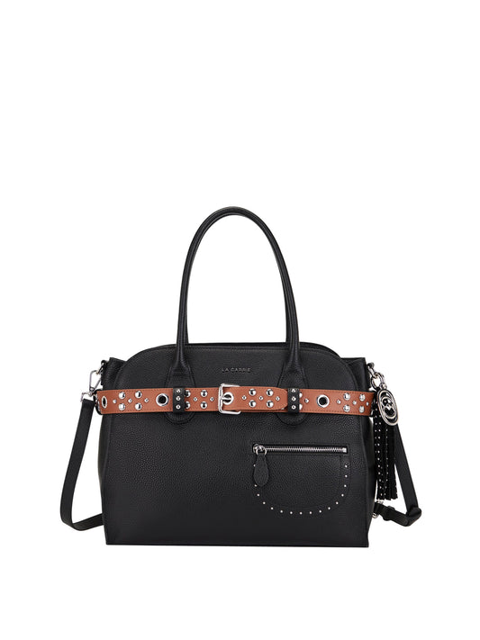 LA CARRIE Borsa Backdoor Shopper Tumbled Leather La Carrie - Nero BLACK
