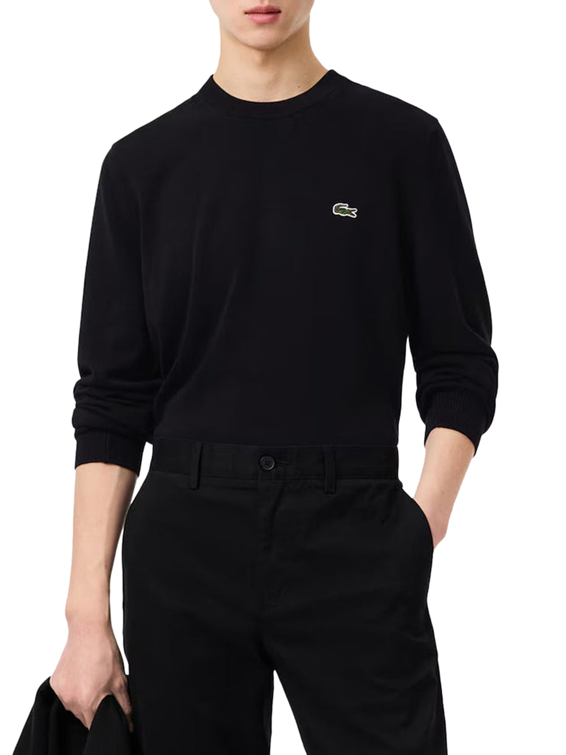 LACOSTE T-Shirt Basic Polvere Nero