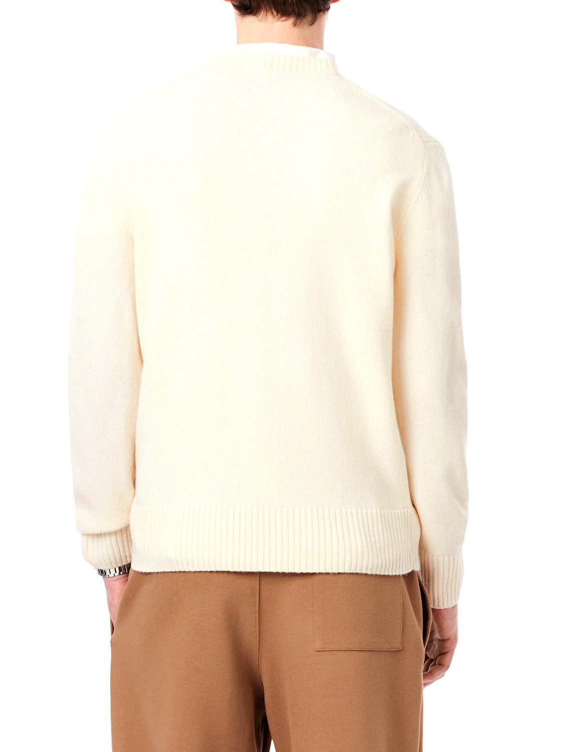LACOSTE Maglione Lacoste Logo Frontale Bianco Bianco
