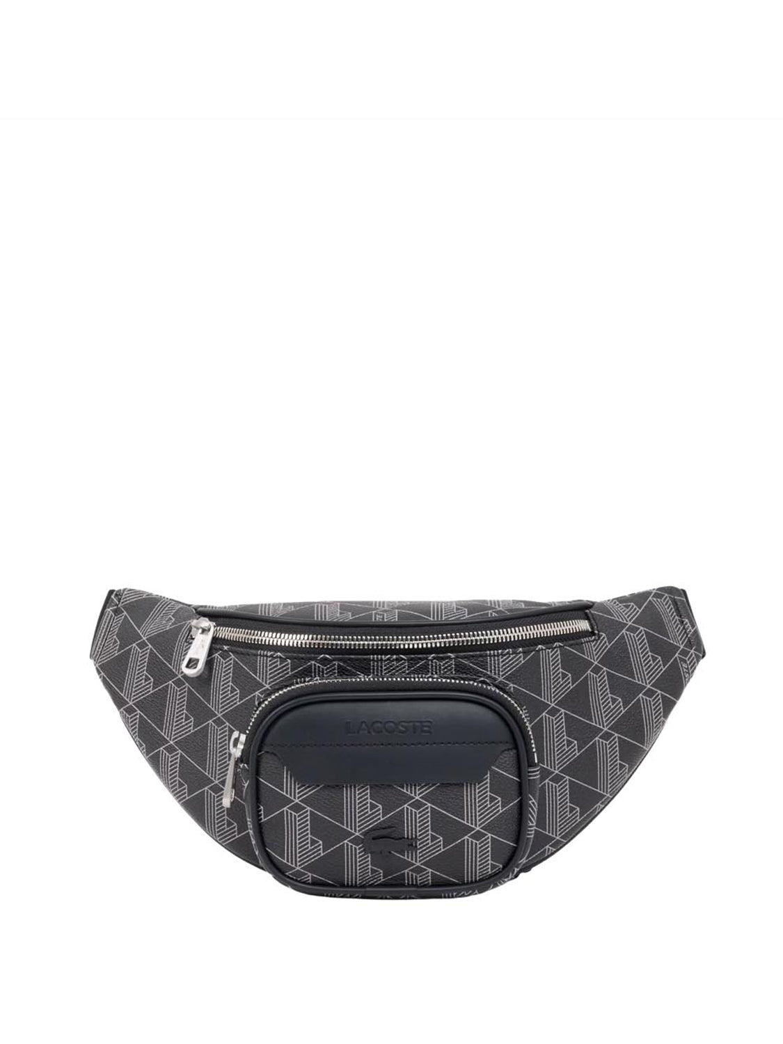 Lacoste Marsupio In Canvas Con Monogramma The Blend Nero Nero