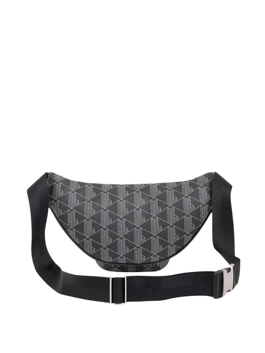 Lacoste Marsupio In Canvas Con Monogramma The Blend Nero Nero
