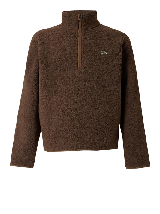 Lacoste Felpa Logo Frontale Lascoste Marrone Marrone