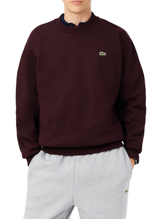 LACOSTE Lacoste Felpa Logo Iconico Marrone Marrone