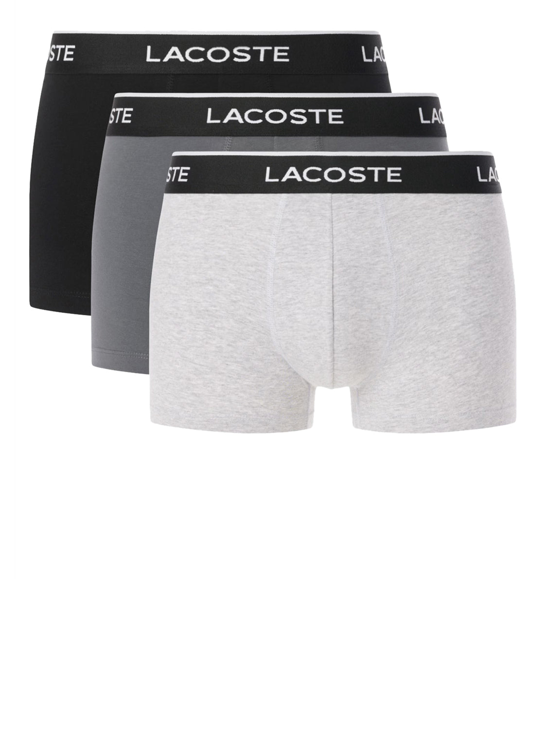 LACOSTE UNDERWEAR Lacoste Boxer Box Da 3 Grigio Grigio/nero