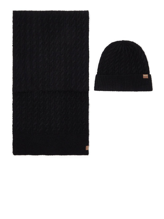 LIU JO SOFT1 Set Coordinato Berretto E Sciarpa Liu Jo - Nero BLACK