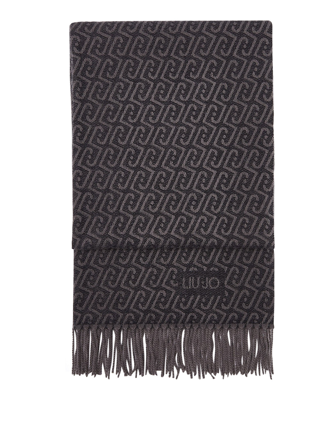 LIU JO SOFT1 Sciarpa Con Logo Monogram Liu Jo - Antracite NERO/ANTRACITE