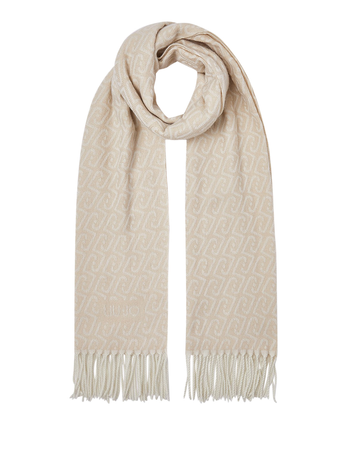 LIU JO SOFT1 Sciarpa Con Logo Monogram Liu Jo - Bianco FROZEN