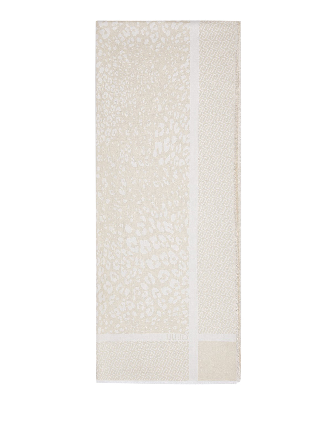LIU JO SOFT1 Sciarpa Jacquard Con Stampa Animalier - Burro BURRO