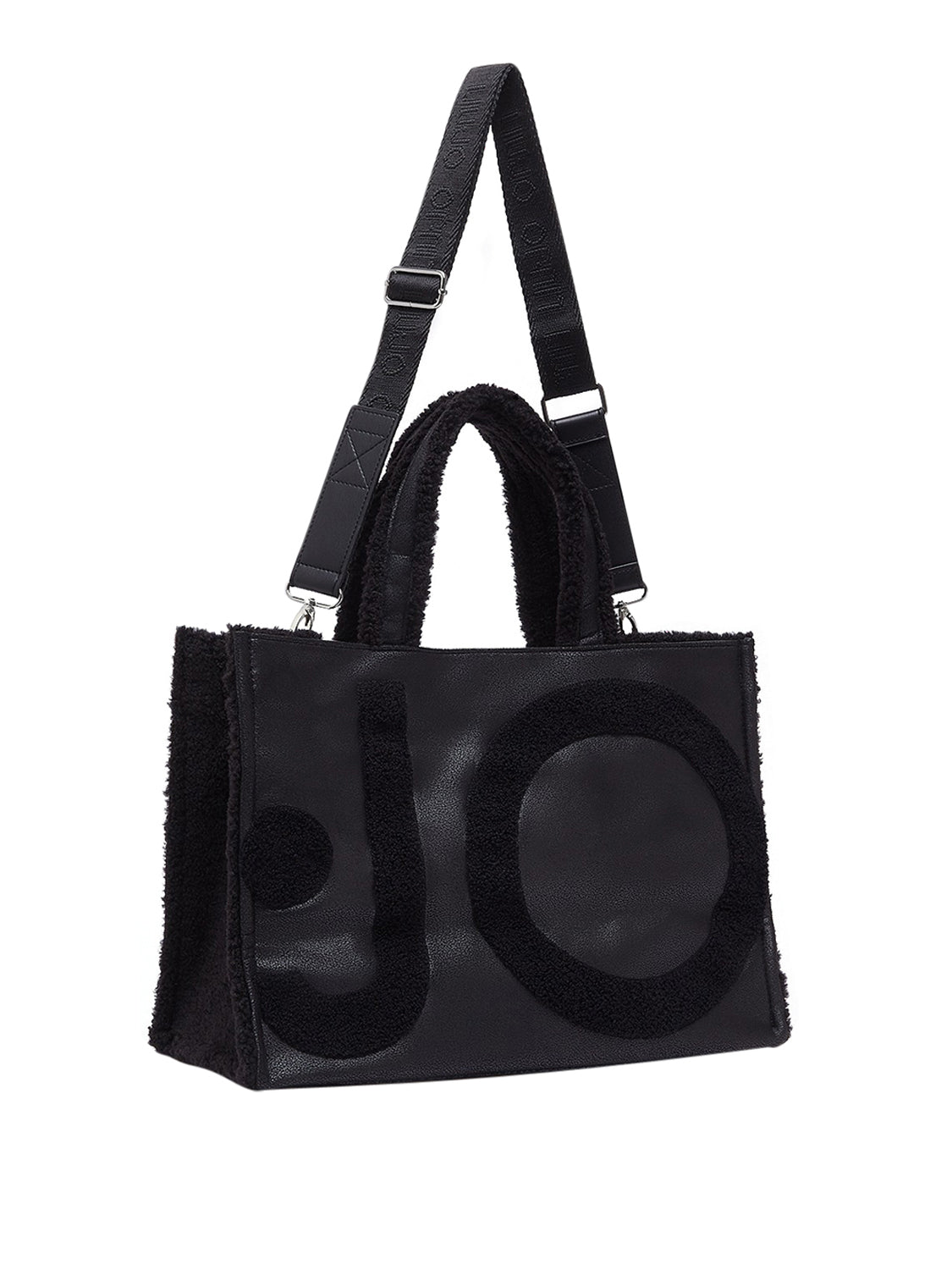 LIU JO SOFT1 Borsa Tote Grande Con Logo Liu Jo - Nero BLACK