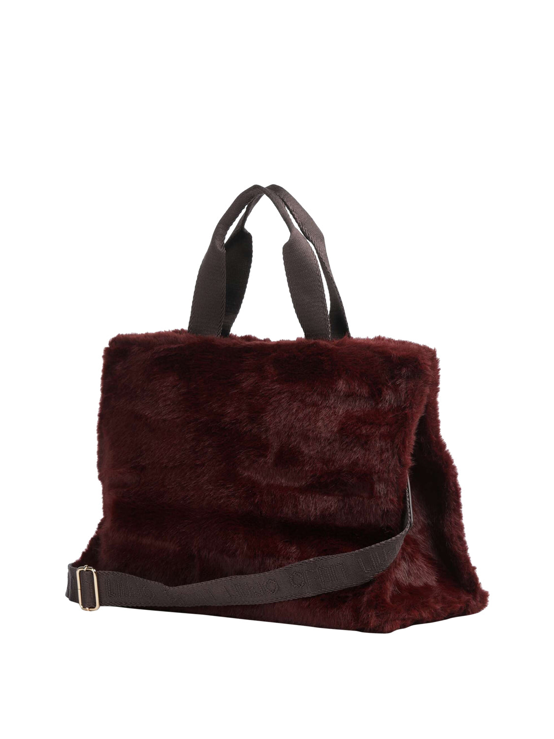 LIU JO SOFT1 Borsa Tote Grande In Teddy Liu Jo - Rosso Scuro Red Aubergine